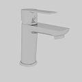 Faucet With Modern Chrome Finish And Single Handle For Bathroom Sink