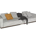Modern Minotti double sofa 3d model