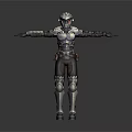 Futuristic Sci Fi Warrior Character In Full Body Armored Suit With Helmet And Detailed Design