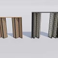 modern folding door 3d model