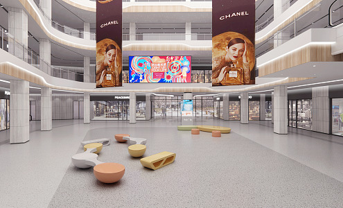 Modern Atrium Mall Atrium 3d model