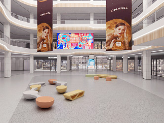 Modern Atrium Mall Atrium 3d model