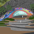 Cave Arc Entrance Arch Gate 3d model