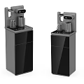 Modern Black and Gray Water Dispensers with Digital Display and Kettles for Daily Use