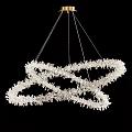 Modern Crystal Chandelier Featuring Intertwined Ring Structure And Sparkling Cluster Design 3d model