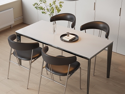 Modern Dining Table Chair Combination Dining Table Chair 3d model