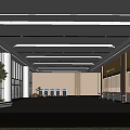 Modern Hospital Outpatient Clinic Hall With Medical Staff And Patients