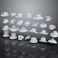 Modern hat various hats 3d model