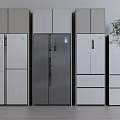 Modern Style Refrigerators In Different Designs Placed Side By Side 3d model