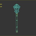 Scepter Ancient Scepter Walking stick Ancient walking stick 3d model