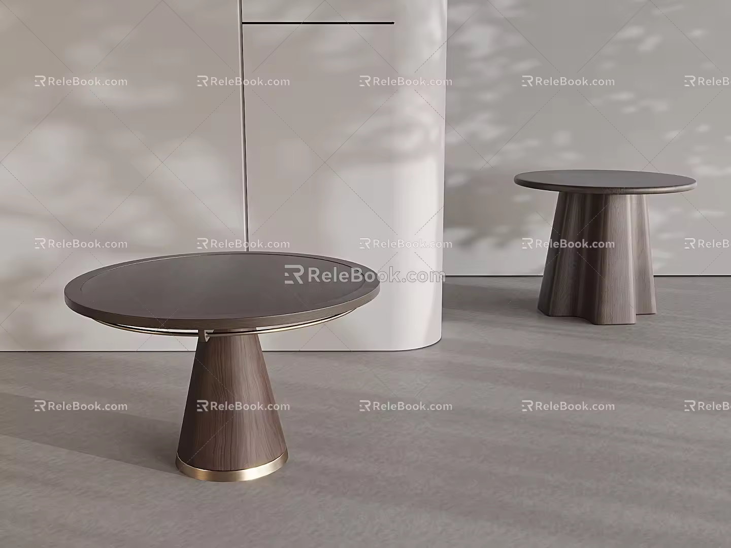 Nordic Solid Wood Side Table Round Table Light Luxury Coffee Table Corner Table 3d model