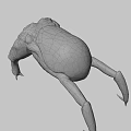 Game and Movie Character with White Round Body Red Long Legs Sharp Claws
