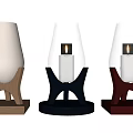 Modern Table Lamps With Colorful Bases And Geometric Design For Home Decor
