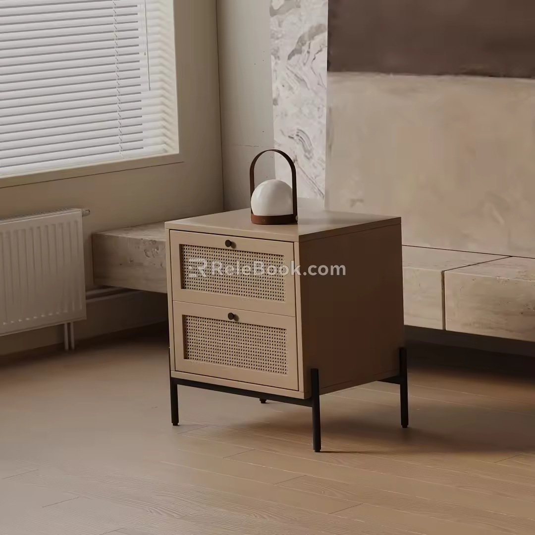 Modern bedside table 3d model