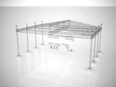 modern steel frame building steel frame model