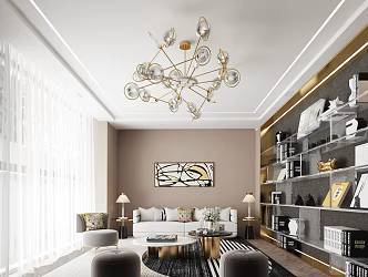 Modern negotiation room Sales office Sales center Rest area Club center 3d model