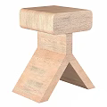 Modern Minimalist Wooden Coffee Table With Geometric Cross Leg Design And Natural Wood Grain
