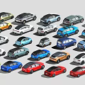 Colorful Assorted Cars Collection With Different Models And Styles