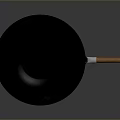 Traditional Black Non Stick Wok With Wooden Handle For Home Cooking