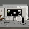 Modern study 3d model