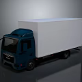 Blue and White Delivery Truck with Modern Cab for Efficient Cargo Transportation