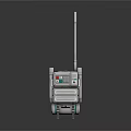 Mobile Equipment Cart With Control Panel Tall Antenna And Rolling Wheels Design