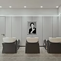 Modern Spacious Hair Salon Interior Design With Styling Chairs And Mirrors
