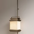 Modern Wall Lamp With Metal Frame And Square Marble Shade For Interior Decor 3d model