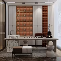 Modern Living Room Interior Design With Colorful Bookshelf Wall Sofa And Coffee Table