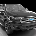 Black Ford SUV Car With Shiny Body And Wheels