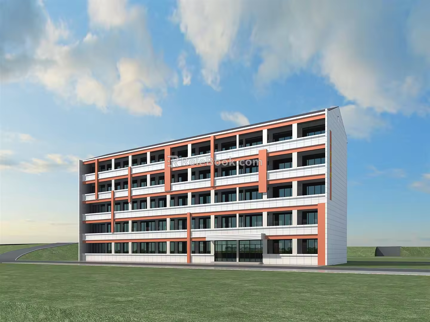 Modern Dormitory Building School Dormitory 3d model