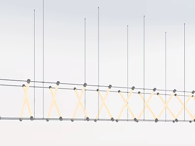 Sleek Modern Chandelier Design With Slender Lines Crossed Structure And Geometric Aesthetics 3d model
