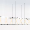 Sleek Modern Chandelier Design With Slender Lines Crossed Structure And Geometric Aesthetics