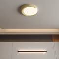 Modern Round Flush Mount Ceiling Light With Soft Glow And Minimalist Ceiling Design 3d model