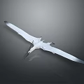Realistic Prehistoric Pterosaur Animal With Outstretched Wings And Long Beak Flying Model