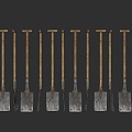 vintage spade rusty spade old farm tools spade ornaments old tools hardware tools spade 3d model