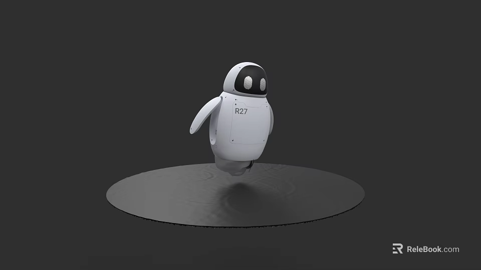 Penguin Shaped Robot Character R27 From Animated Game And Movie Scenes 3d model 