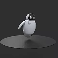 Penguin Shaped Robot Character R27 From Animated Game And Movie Scenes
