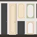 Wardrobe Doors in Various Designs and Colors for Modern Home Interior 3d model