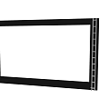 Computer Projection Screen With Black Frame Metal Support And White Display Surface 3d model
