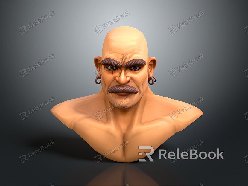 Modern Hercules Man Portrait Cartoon Character Cartoon Portrait model