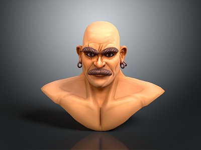 Modern Hercules Man Portrait Cartoon Character Cartoon Portrait model