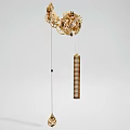Modern clock wooden wall clock 3d model