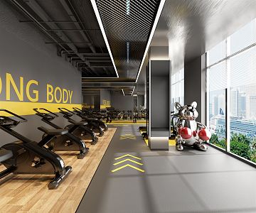 INDUSTRIAL LOFT GYM 3d model