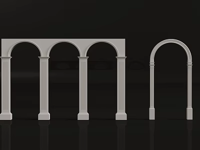 Decorative Architectural Arches And Columns Design For Interior Decor 3d model