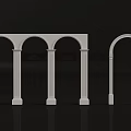 Decorative Architectural Arches And Columns Design For Interior Decor 3d model