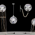 Modern lamp combination chandelier 3d model