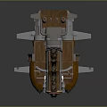 Vintage Steampunk Airship Model Featuring Metal Structure Propeller And Balloon Like Body