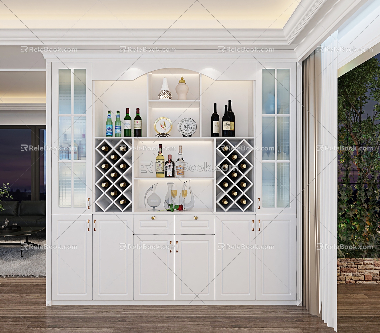 Wine Cabinet Sideboard 3d model