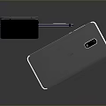 Modern Smartphones With Glossy Surface And 600 Screen Display On Black Background